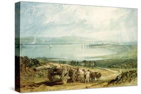 Poole, Dorset with Corfe Castle in the Distance-J. M. W. Turner-Stretched Canvas