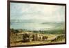 Poole, Dorset with Corfe Castle in the Distance-J. M. W. Turner-Framed Giclee Print