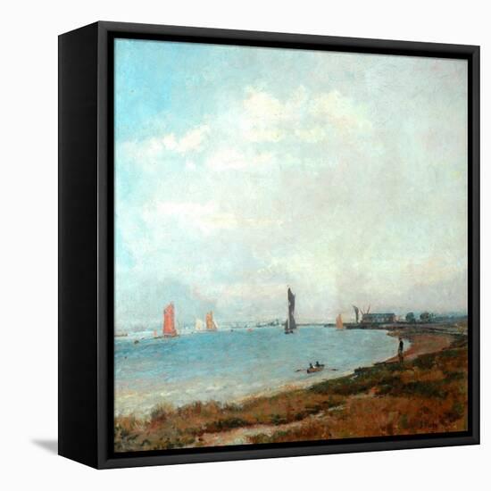 Poole Harbour, C.1900-08-John William Buxton Knight-Framed Stretched Canvas