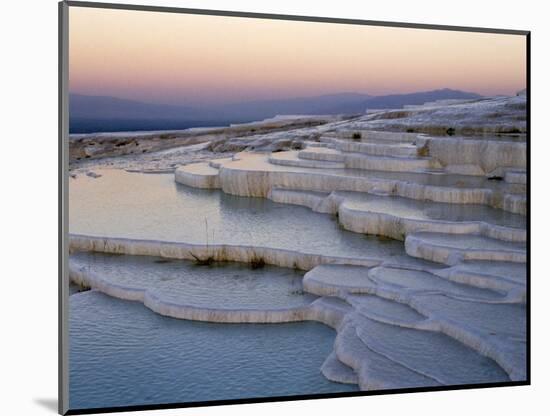 Pools at Sunset, Pamukkale, Unesco World Heritage Site, Anatolia, Turkey-Adam Woolfitt-Mounted Photographic Print