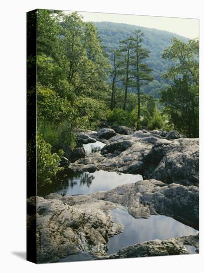 Pools on Mina Sauk Creek, Tom Sauk Mountain, Mark Twain National Forest, Missouri, USA-Charles Gurche-Stretched Canvas