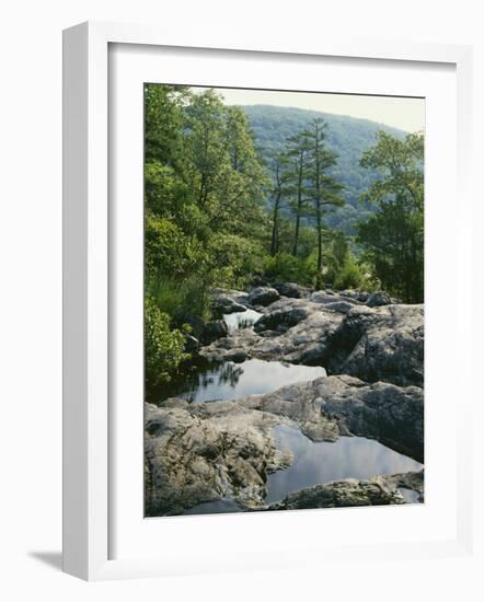 Pools on Mina Sauk Creek, Tom Sauk Mountain, Mark Twain National Forest, Missouri, USA-Charles Gurche-Framed Photographic Print