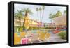 Poolside at the Saguaro Hotel - Palm Springs-Tom Windeknecht-Framed Stretched Canvas