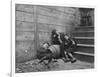 Poor and Homeless Sleeping on Streets-Jacob August Riis-Framed Photographic Print