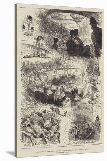 Poor Children at the Pantomime, Sketches at Covent-Garden Theatre on Thursday, 12 January-Frederick Barnard-Stretched Canvas