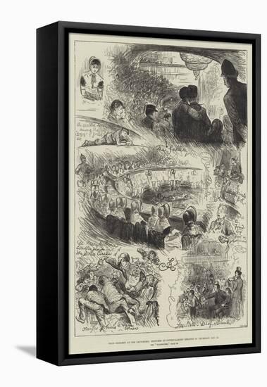 Poor Children at the Pantomime, Sketches at Covent-Garden Theatre on Thursday, 12 January-Frederick Barnard-Framed Stretched Canvas