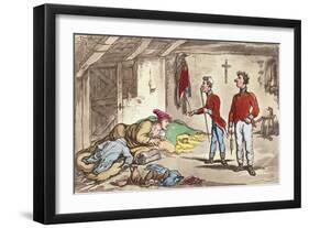 Poor Johnny on the Sick List-Thomas Rowlandson-Framed Giclee Print