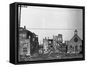 Poor Section of Town-Russell Lee-Framed Stretched Canvas