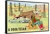 Poor Texan Cartoon-null-Framed Stretched Canvas