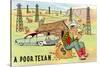Poor Texan Cartoon-null-Stretched Canvas