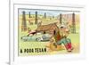 Poor Texan Cartoon-null-Framed Art Print