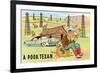 Poor Texan Cartoon-null-Framed Art Print