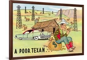 Poor Texan Cartoon-null-Framed Art Print