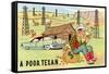 Poor Texan Cartoon-null-Framed Stretched Canvas