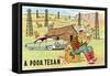 Poor Texan Cartoon-null-Framed Stretched Canvas