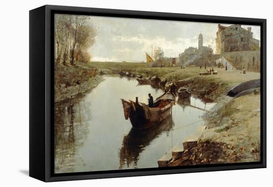 Poor Venice, 1882-1883-Pietro Fragiacomo-Framed Stretched Canvas