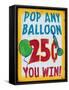 Pop Any Balloon Distressed-Retroplanet-Framed Stretched Canvas