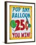 Pop Any Balloon Distressed-Retroplanet-Framed Giclee Print