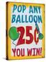 Pop Any Balloon Distressed-Retroplanet-Stretched Canvas