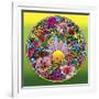 Pop Art Circle Flowers 615-Howie Green-Framed Giclee Print