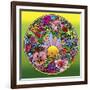 Pop Art Circle Flowers 615-Howie Green-Framed Giclee Print