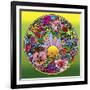 Pop Art Circle Flowers 615-Howie Green-Framed Giclee Print