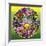 Pop Art Circle Flowers 615-Howie Green-Framed Giclee Print