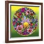 Pop Art Circle Flowers 615-Howie Green-Framed Giclee Print