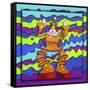 Pop-Art Clown-Howie Green-Framed Stretched Canvas