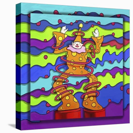 Pop-Art Clown-Howie Green-Stretched Canvas