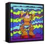 Pop-Art Clown-Howie Green-Framed Stretched Canvas