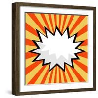 Pop Art Comic Speech Bubble-PiXXart-Framed Art Print