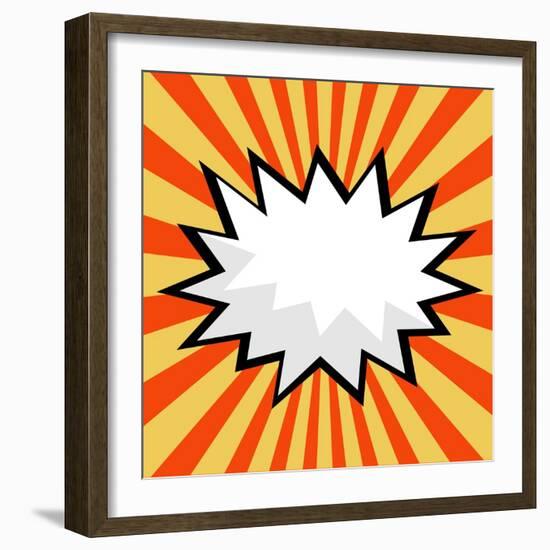 Pop Art Comic Speech Bubble-PiXXart-Framed Art Print