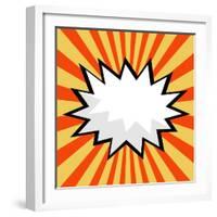 Pop Art Comic Speech Bubble-PiXXart-Framed Art Print