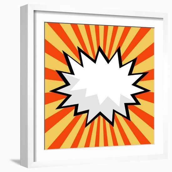 Pop Art Comic Speech Bubble-PiXXart-Framed Art Print