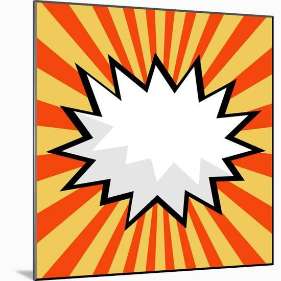 Pop Art Comic Speech Bubble-PiXXart-Mounted Art Print