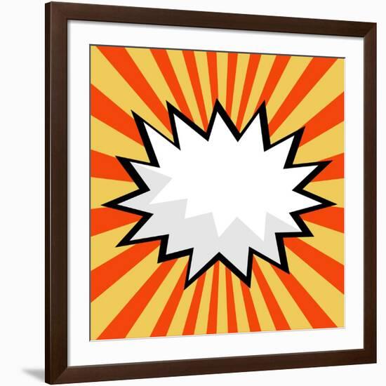 Pop Art Comic Speech Bubble-PiXXart-Framed Art Print