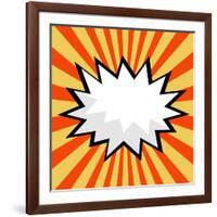 Pop Art Comic Speech Bubble-PiXXart-Framed Art Print