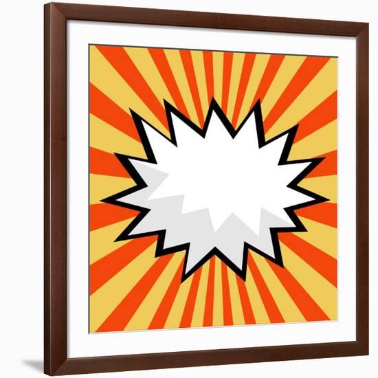 Pop Art Comic Speech Bubble-PiXXart-Framed Art Print