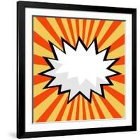 Pop Art Comic Speech Bubble-PiXXart-Framed Art Print