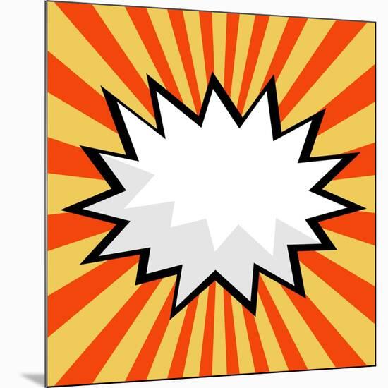 Pop Art Comic Speech Bubble-PiXXart-Mounted Art Print