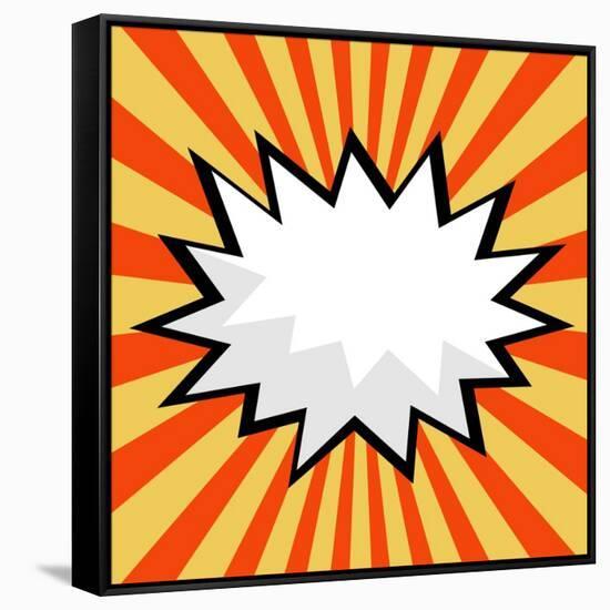 Pop Art Comic Speech Bubble-PiXXart-Framed Stretched Canvas