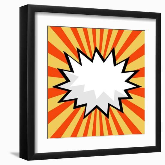 Pop Art Comic Speech Bubble-PiXXart-Framed Art Print