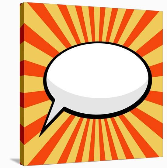 Pop Art Comic Speech Bubble-PiXXart-Stretched Canvas