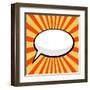 Pop Art Comic Speech Bubble-PiXXart-Framed Art Print