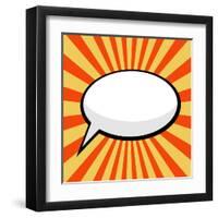 Pop Art Comic Speech Bubble-PiXXart-Framed Art Print