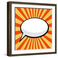 Pop Art Comic Speech Bubble-PiXXart-Framed Art Print