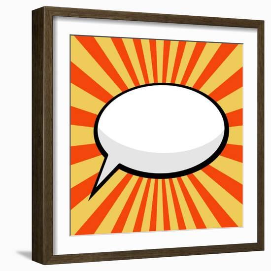 Pop Art Comic Speech Bubble-PiXXart-Framed Art Print