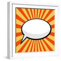 Pop Art Comic Speech Bubble-PiXXart-Framed Art Print