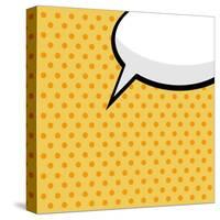 Pop Art Comic Speech Bubble-PiXXart-Stretched Canvas